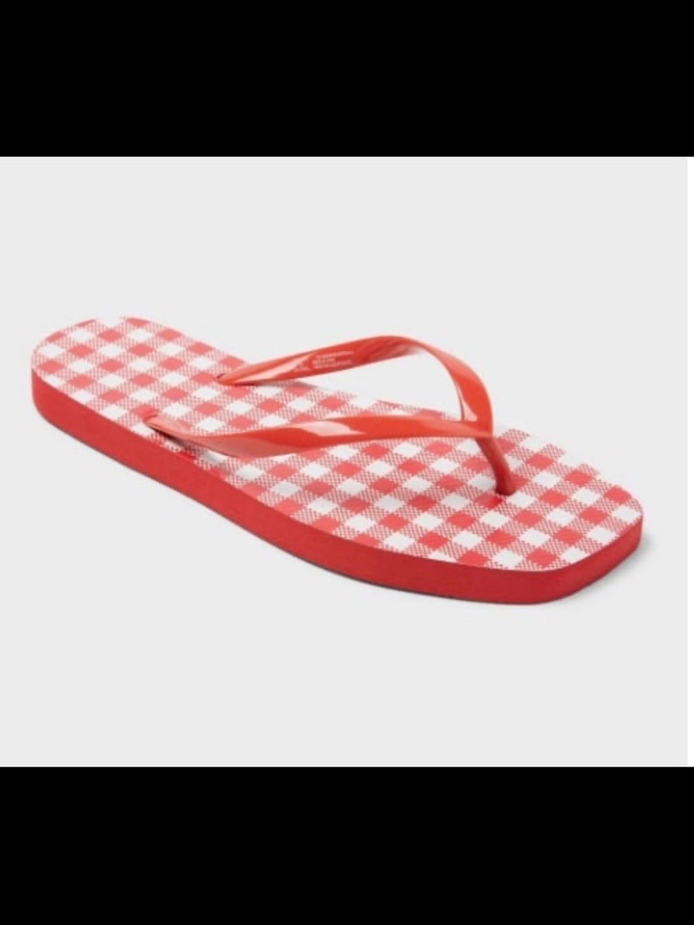 🆕 shade and shore red flip flops - Size 8